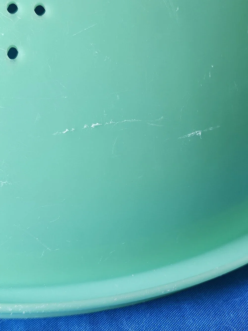 Tupperware Vintage 60s Colander Strainer Bowl Jadeite Green #339-3 Retro Kitchen